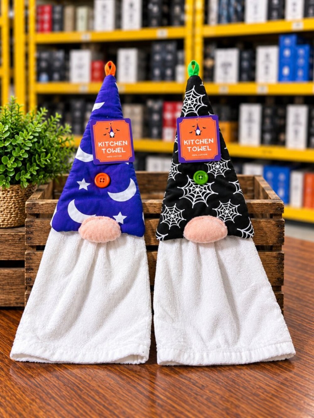 Set of 2 Halloween Gnome Hanging Towels